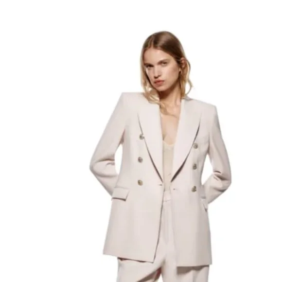 Zara | Jackets & Coats | Zara Double Breasted Long Blazer